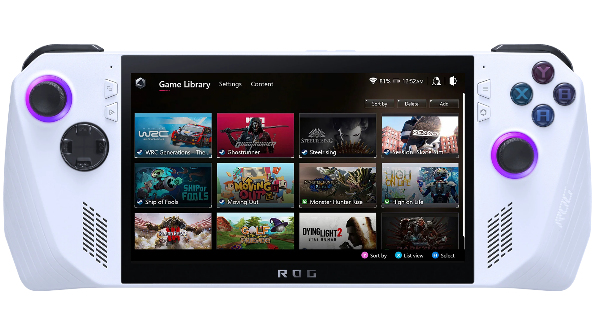 Armoury Crate Game Library